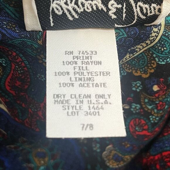 Jeffrey & Dara Linda Hutley Vintage Crop Floral Quilted Blazer Womens Size 7/8 - Picture 7 of 9